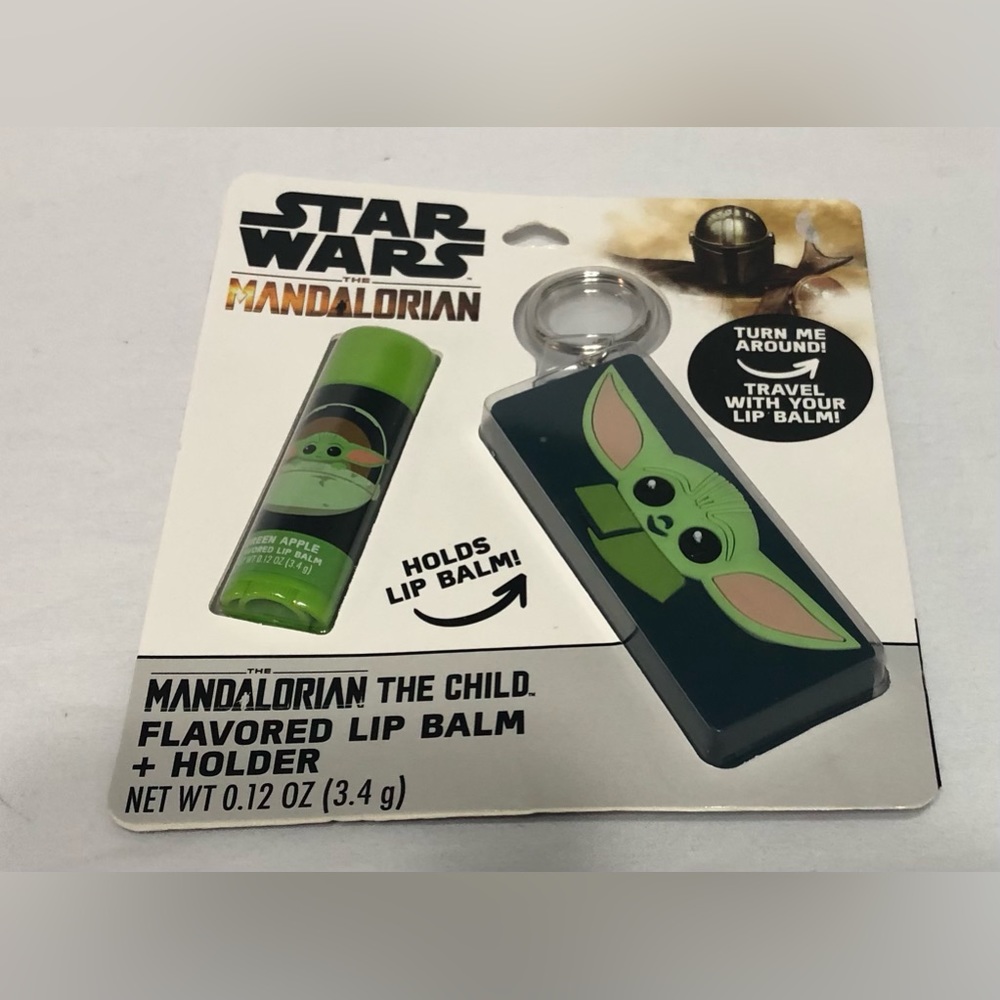 Disney Star Wars Mandalorian Baby Yoda Lip Balm and Holder.0.12Oz.